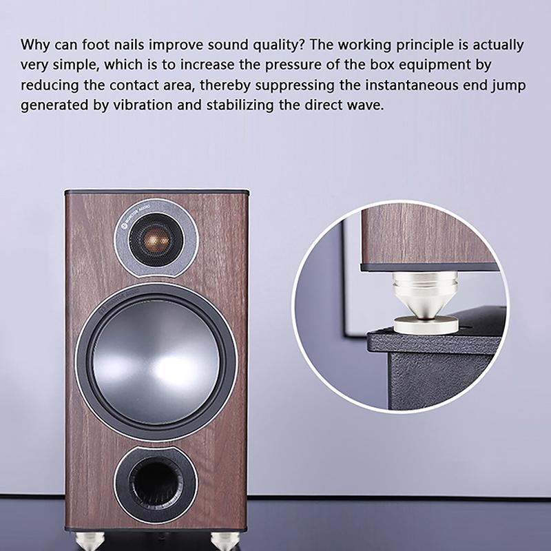 1Set Speaker Loudspeaker Spikes Stand Feet Audio Speaker Repair Parts Turntable Stand Shock Absorber Pin Nails And Pads
