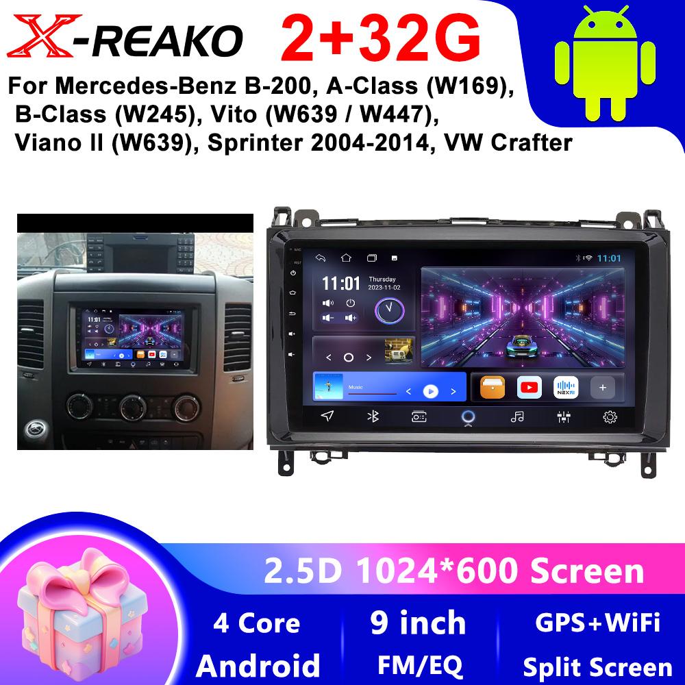 Автомобильное радио для Mercedes Sprinter Benz B200 Vito W639 Viano B Class W169 W245 W209 Мультимедиа Carplay Авто Стерео