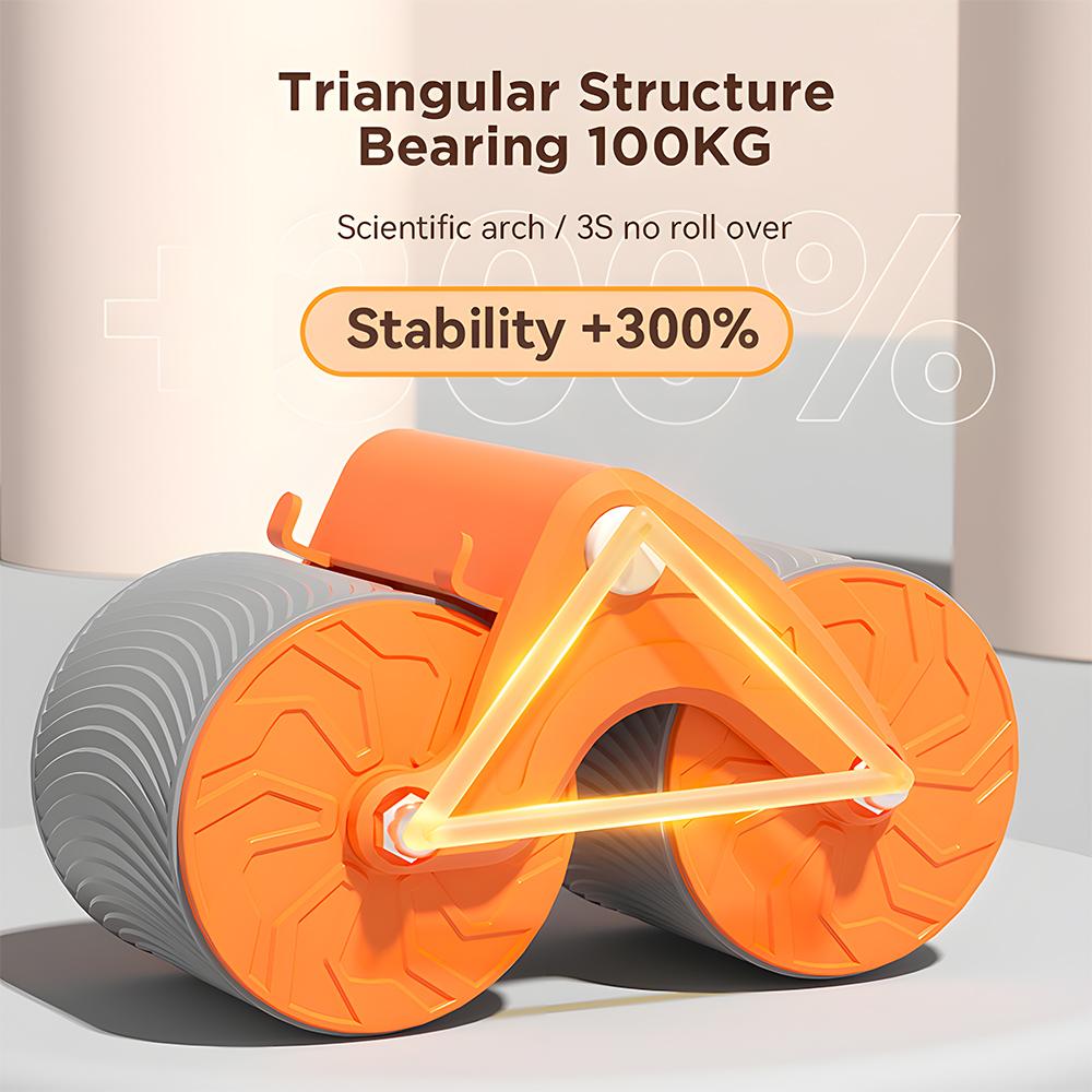 Роликовое колесо для пресса, автоматический отскок с поддержкой локтя, плоское колесо для упражнений, бесшумное колесо для брюшного пресса, оборудование для домашних тренировок