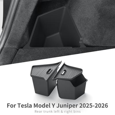 Для Tesla Model Y Juniper 2026 2026 Автомобильный задний боковой ящик для хранения багажа TPE Органайзер для хранения багажа Аксессуары для интерьера автомобиля