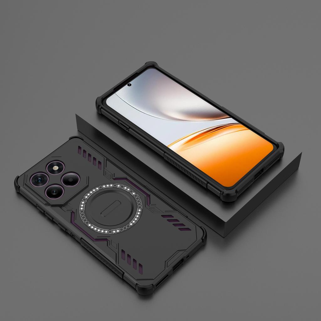 Для Motorola Edge 60 Pro 5G Магнитный чехол Butterfly Armor Полый Рассеивание тепла ПК+ТПУ Чехол для телефона