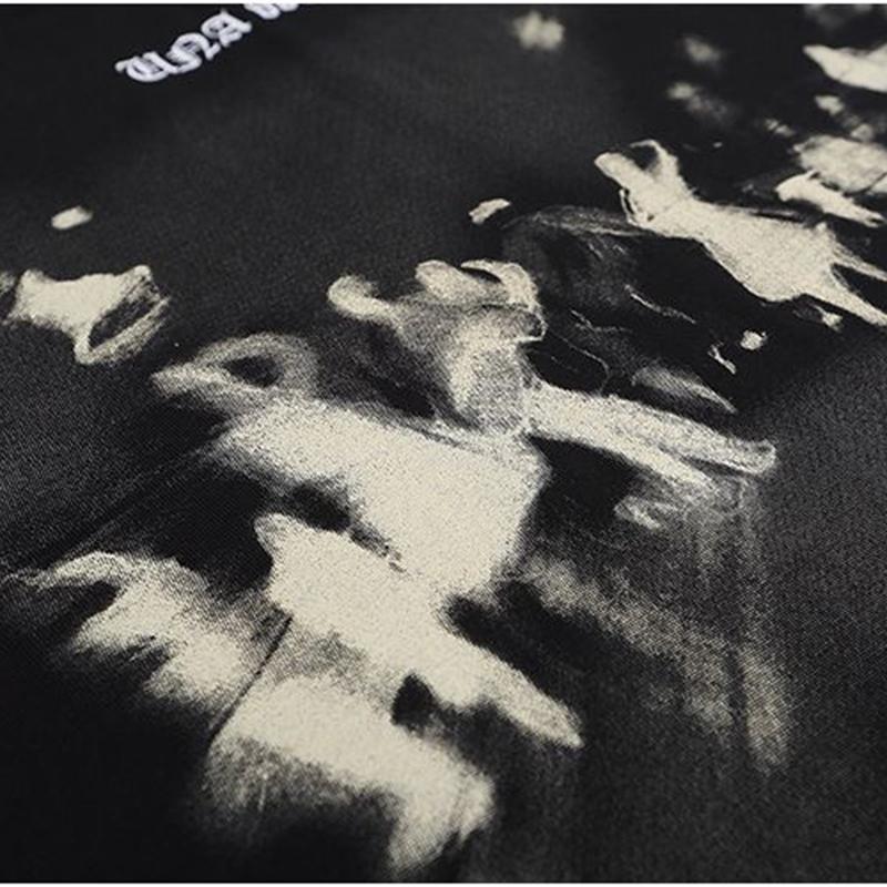 Streetwear Танцующие Тени Графическая Футболка Хлопковая Футболка Унисекс Топы Футболки Летняя Футболка с Коротким Рукавом