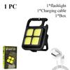 Mini Flashlight Keychain Light COB Work Lights USB Rechargeable Lamp with Back Magnet Super Bright Portable Fishing Lanterns