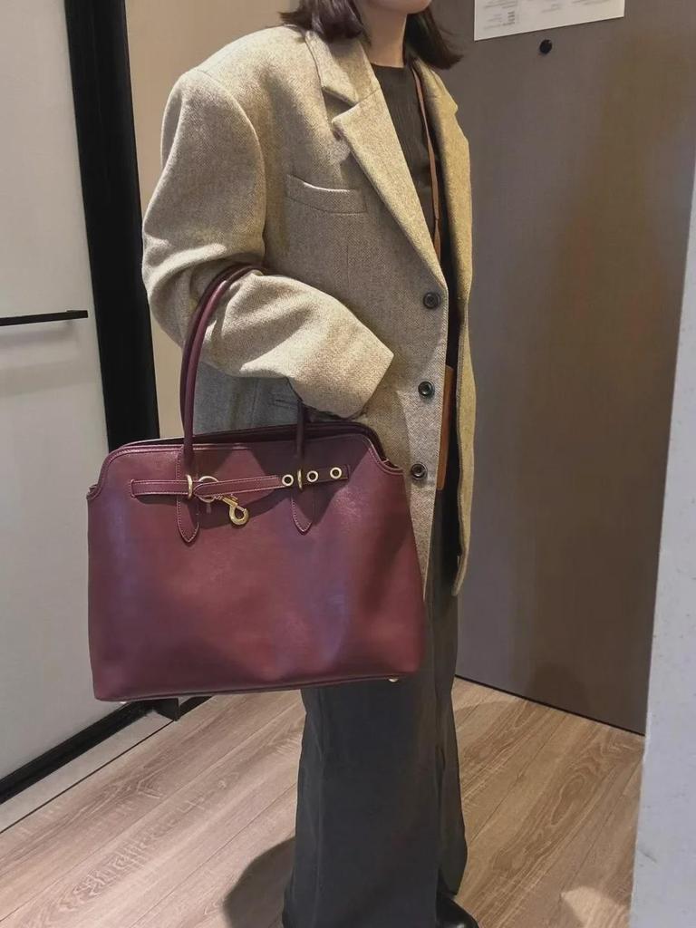 Винтажная сумка-тоут Bowling из воловьей кожи - сумка на плечо и подмышку