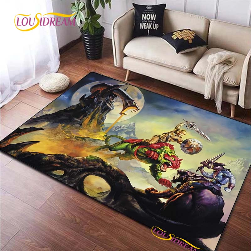 He-man masters Cartoon Carpet for Living Room Bedroom Rug Kitchen Kids Door Unslip Floor Mat Birthday gift photography props Rug