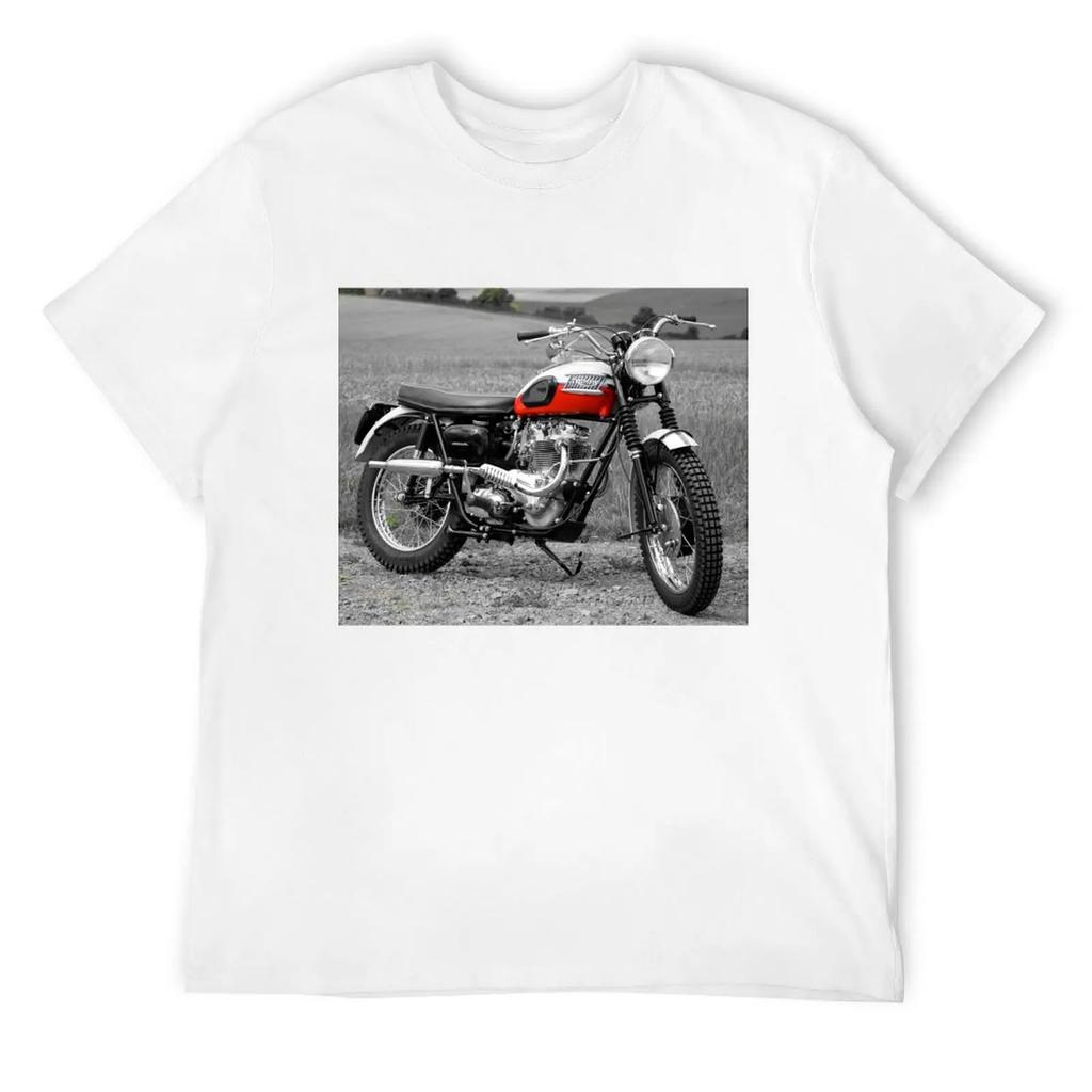 The Trophy Tr6 Classic Motorcycle T-Shirt Vintage Anime Shirt Oversized T Shirt Men T Shirts