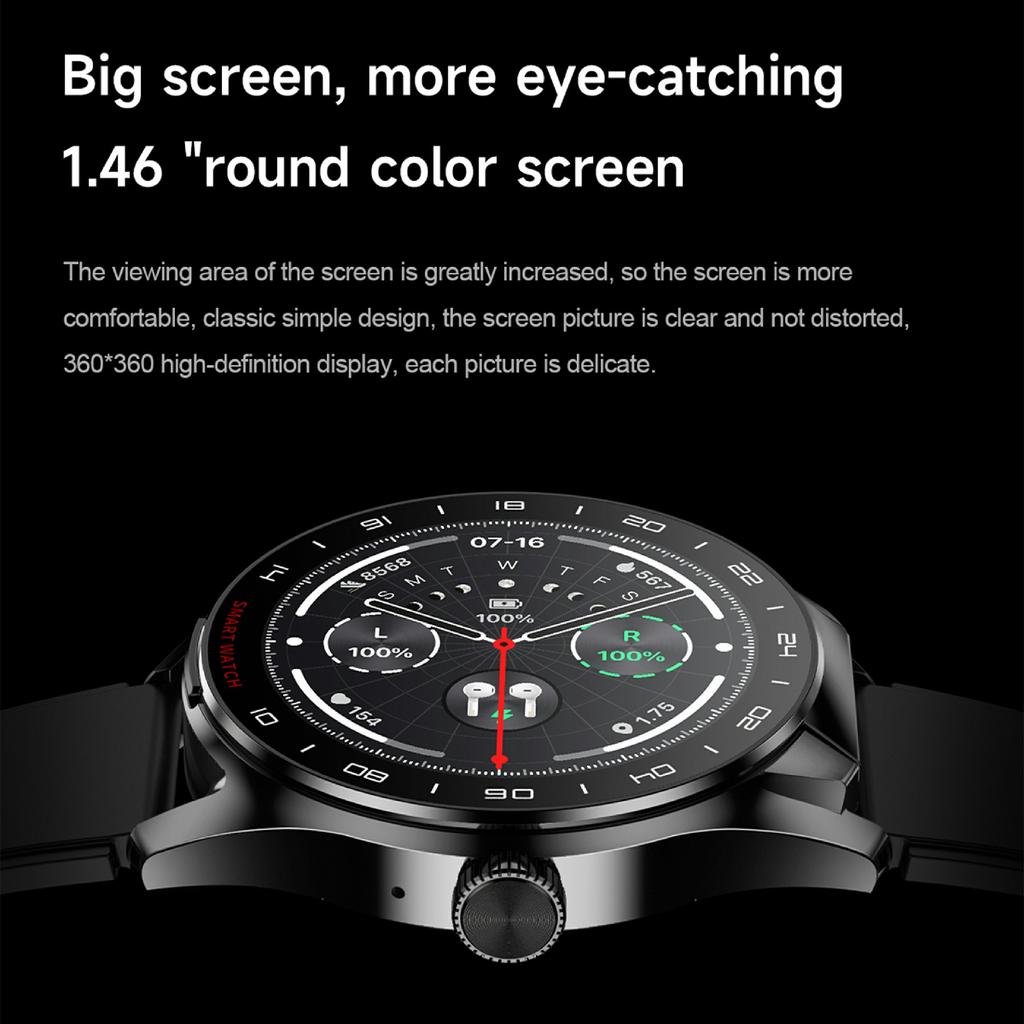 D9 Силиконовый ремешок Смарт-часы с наушниками Bluetooth-совместимые 5.3 Монитор сердечного ритма NFC Сенсорный экран Фитнес-трекер