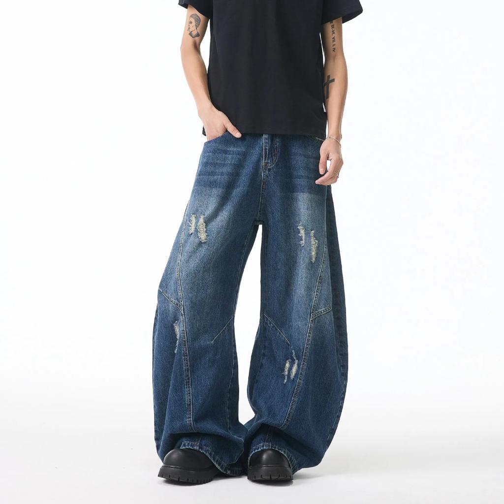 ZYLLO Y2K Мешковатые джинсы Унисекс Модные Повседневные Широкие джинсовые брюки Качество Хай-стрит Американский стиль Уличная одежда Оверсайз брюки