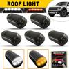 5PCS Roof Cab Signal Light White/Amber DRL Solar Universal Powered 4 Mode Smoked