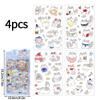 Kawaii Cat Stickers Cartoon Animal Stickers Student DIY Scrapbook Decals Handbook Cute Korean Nail Sticker Aesthetic Stationery