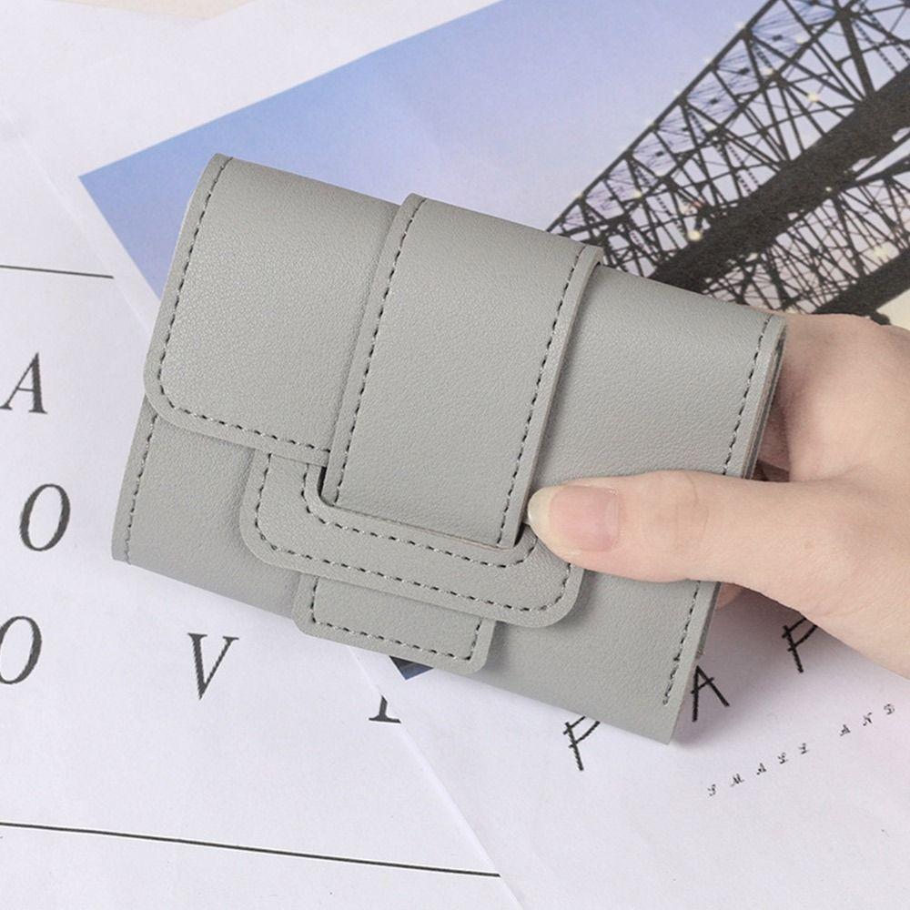 Тонкий кошелек-монетница Держатель для карт Короткая застежка Складные кошельки Кошельки из ПУ-кожи Кошельки для монет Женские кошельки
