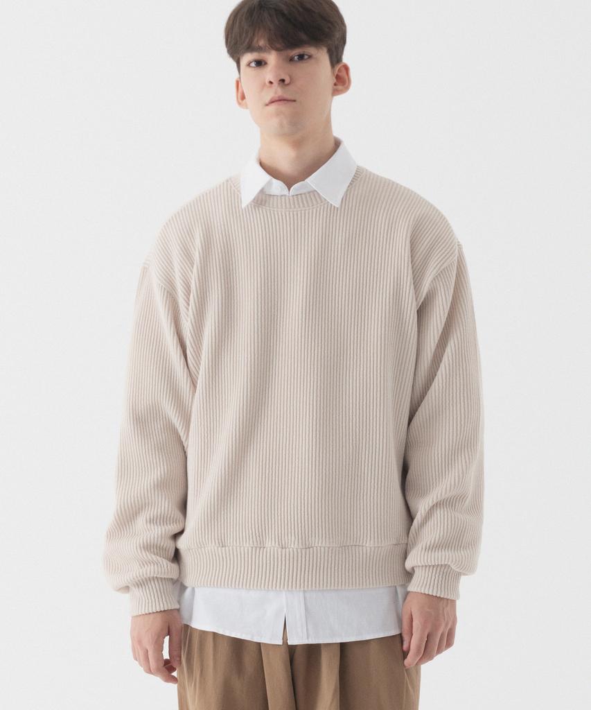 PIANER [2 Pack] Comfortable Oversized Crew Neck Knit (5 Colors)