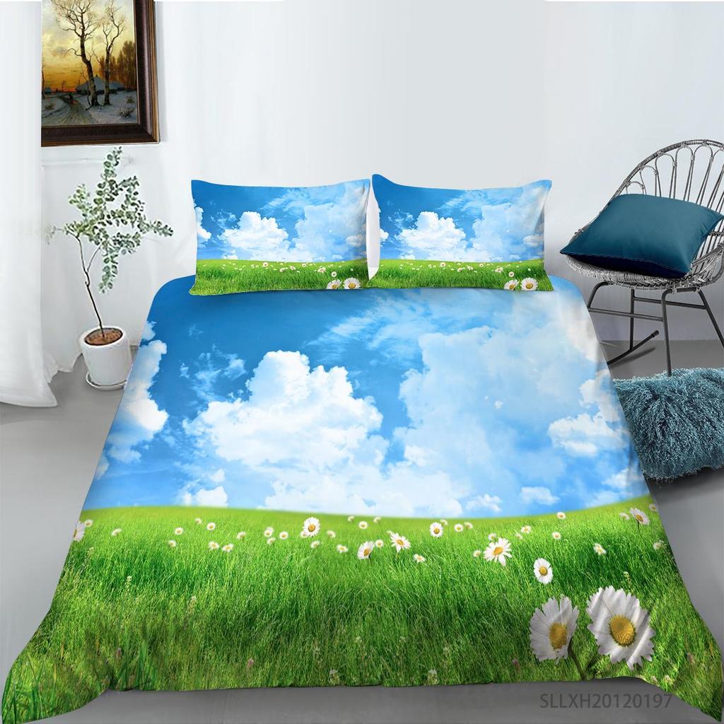 3D маленькое постельное белье с рисунком ромашки, односпальная двуспальная кровать, полноразмерная наволочка с рисунком хризантемы и пододеяльник, удобное украшение для дома