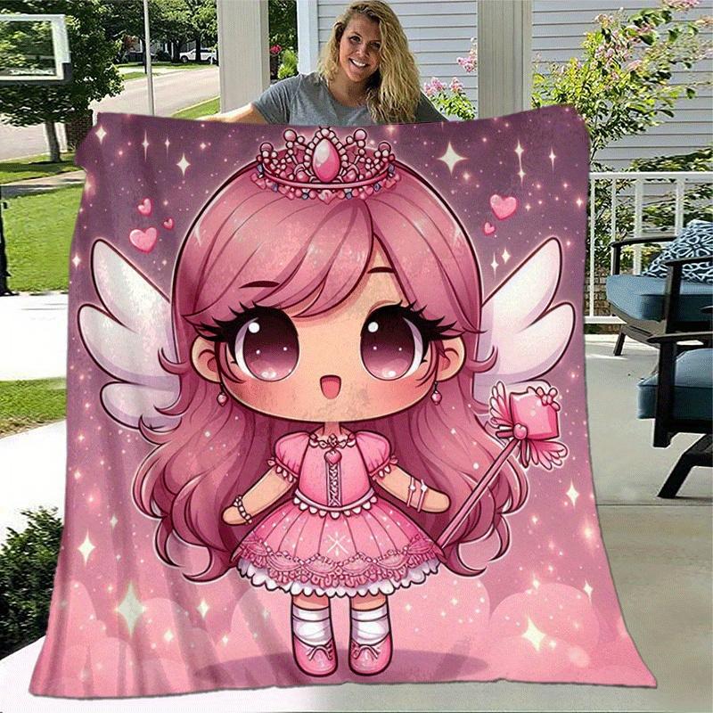 1pc Ballet Printing Lightweight Flannel Blanket, Comfortable and Warm Blanket, for Camping Sofa Bed and Couch Office, Gift