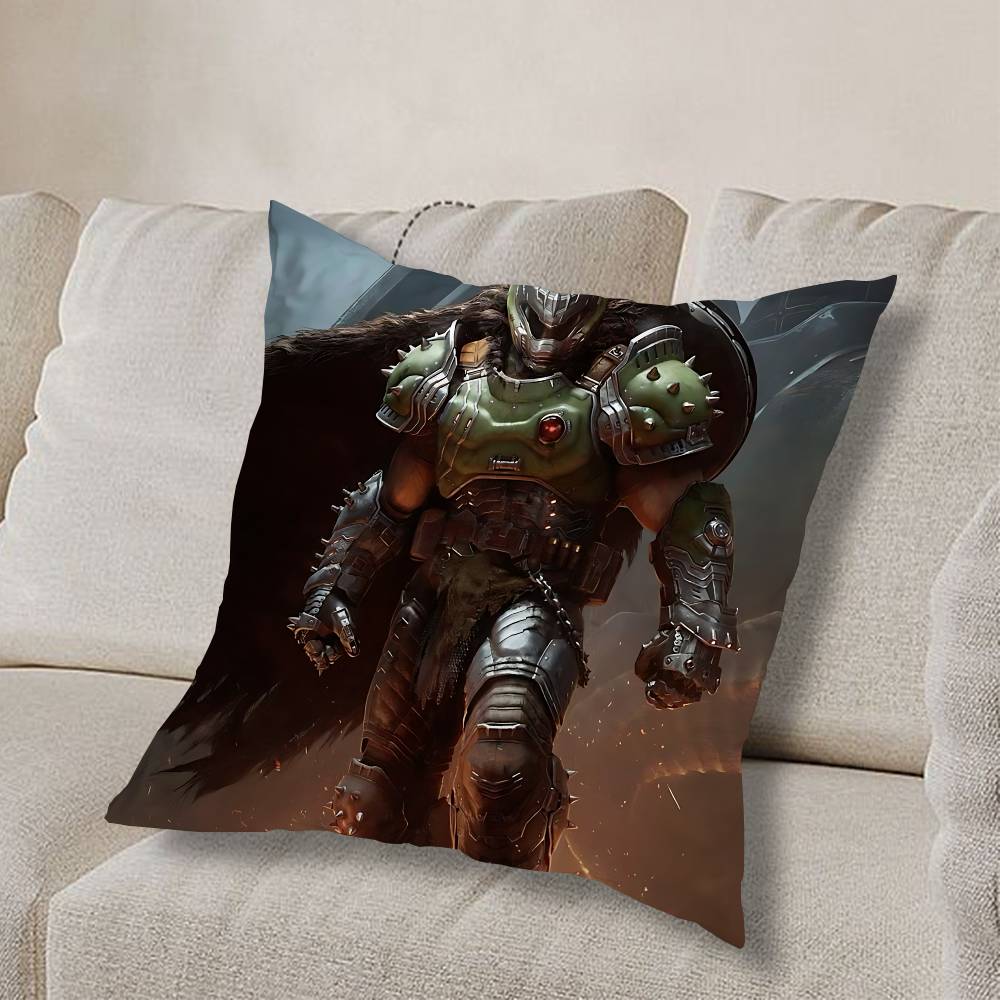 Игра Doom Герой-невидимка Наволочка Наволочка против пылевых клещей Невидимая молния Шелковистый короткий плюш Чехол на подушку для дивана