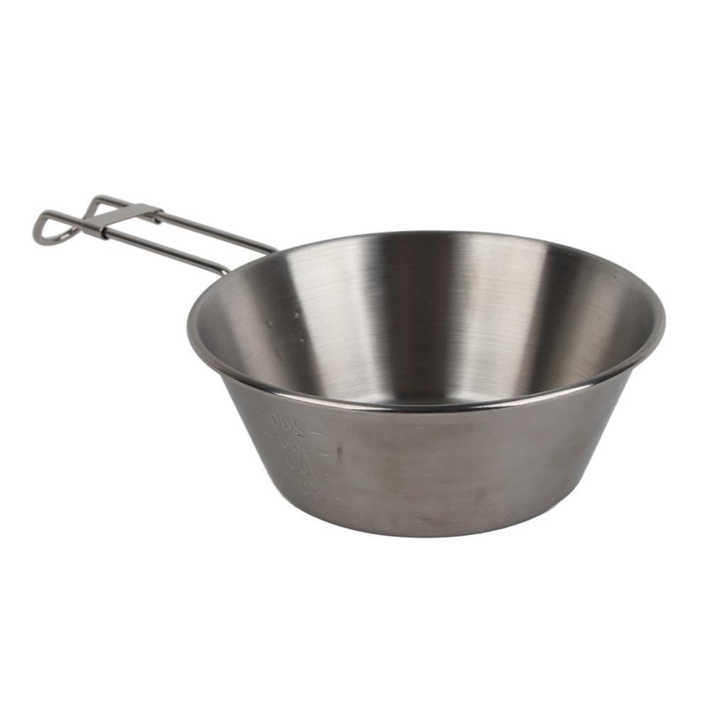 Stainless Steel Folding Bowl Lightweight Portable Bowl Durable Foldable Bowl  BBQ