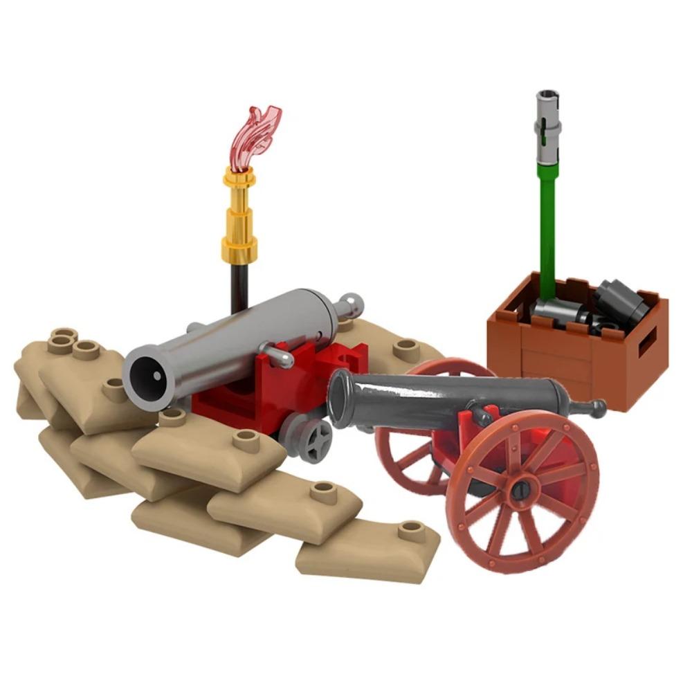 MOC Военные Строительные Блоки Фигурка Солдат Наполеоновских Войн Аксессуары Оружие Пушка Мешок с Песком Армия Пират Мини Кирпичик подарок X003 Сделай Сам