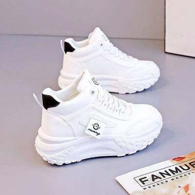 Женские кроссовки для бега, женские кроссовки с высоким верхом, универсальная обувь, зарубежная мода, обувь на платформе, спортивная и повседневная обувь