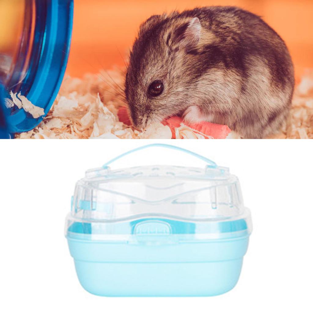 Hamster Carry Case Cage Portable Lightweight Small Animal Carry Case for Outdoor Travel Blue