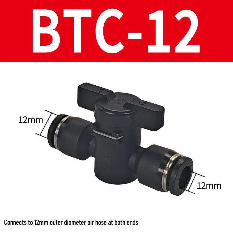 8mm Pneumatic Hand Valve with Switch and Quick Connect Fittings (6mm, 10mm, 12mm)