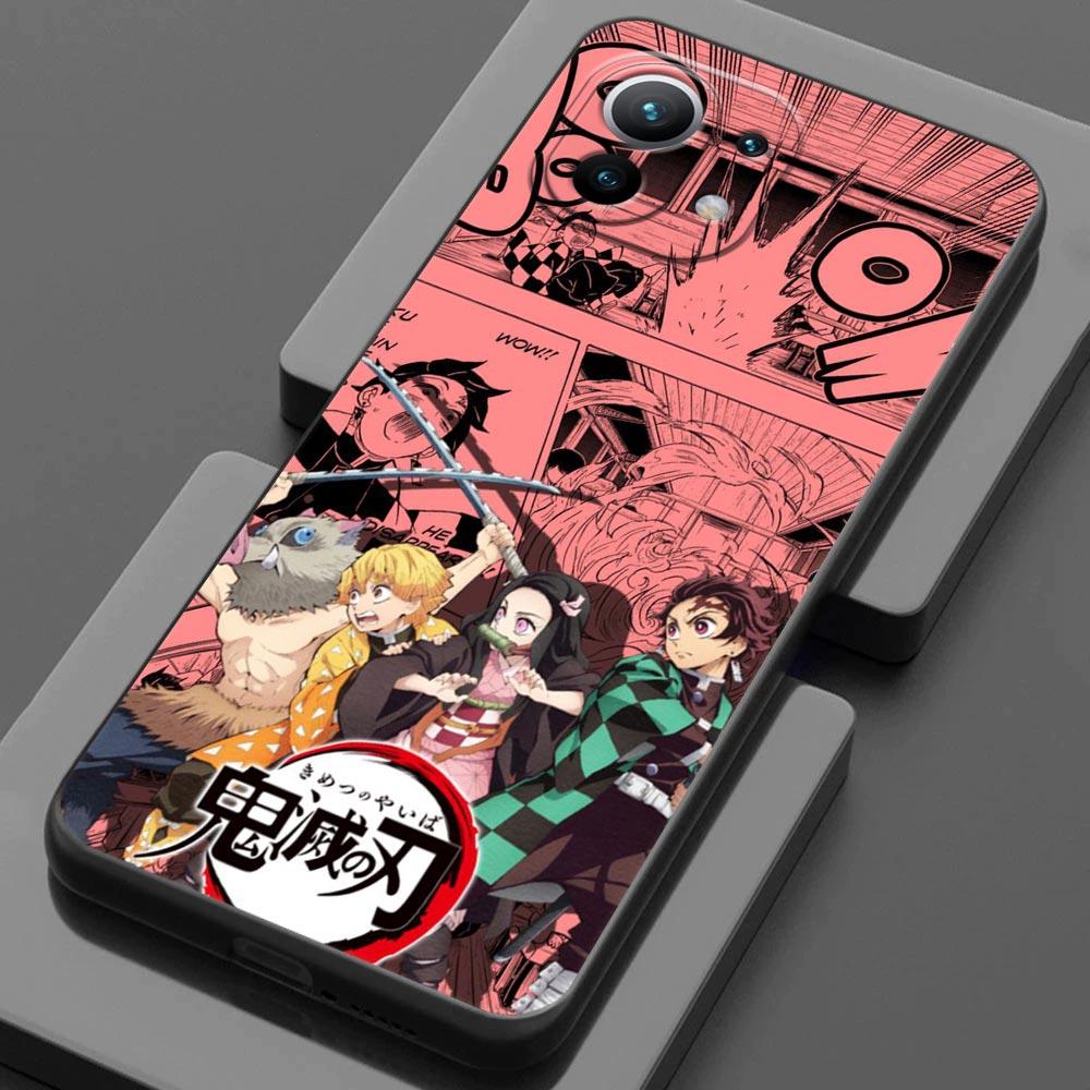 Чехол Demon Slayer Anime для Xiaomi Mi 9 9se 8 10 10T A2 Lite 10S 9T CC9 Note 10 Pro 9Lite 5G Cover Kimetsu No Yaiba Manga Fundas