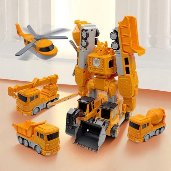 1 набор для детей, трансформирующийся робот-машина, игрушечная магнитная модульная конструкция, модель грузовика, образовательная деформационная инженерная машинка, подарок для малышей и мальчиков