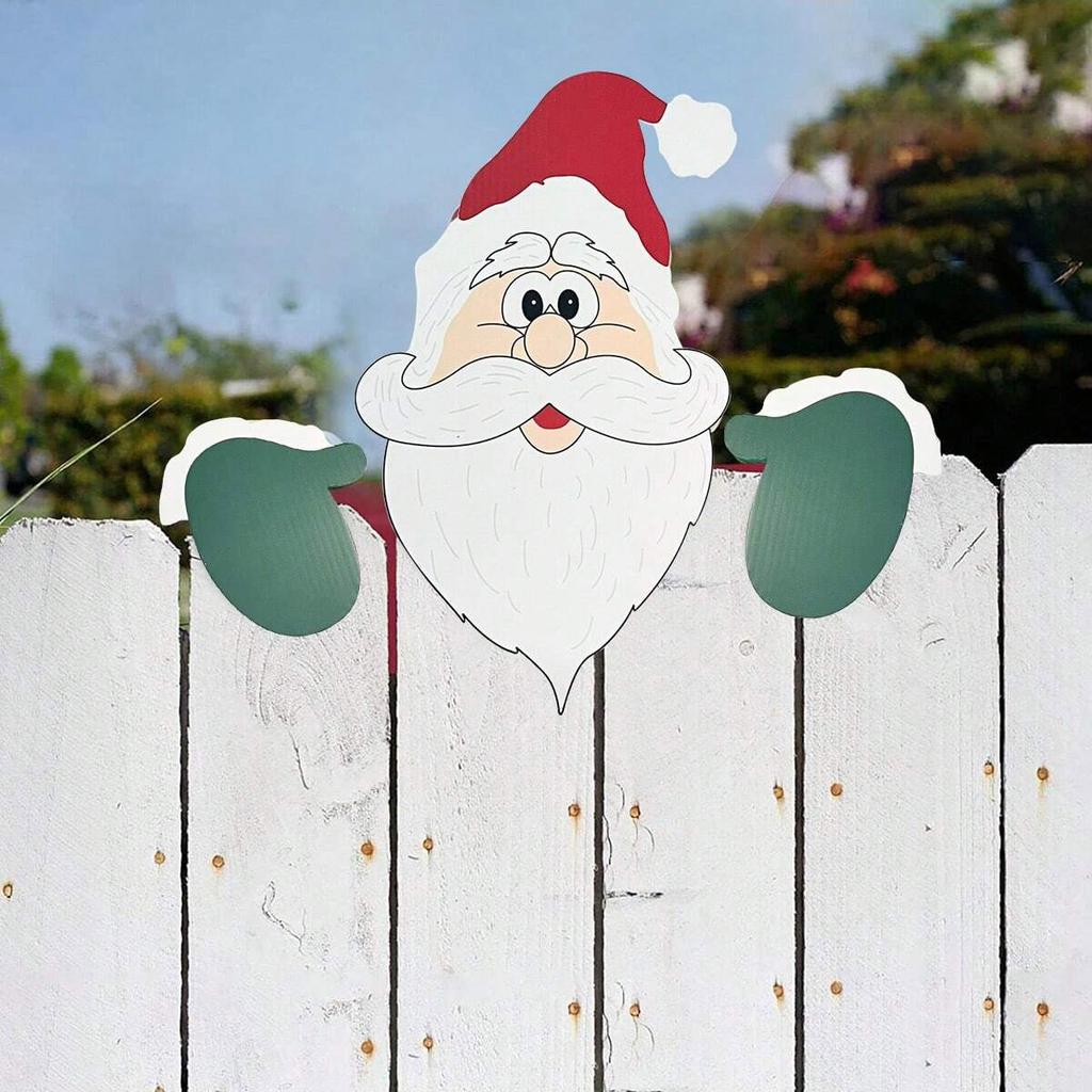 1pc Yard Insert Outdoor Fence Outdoor Sign Christmas Decor Holiday Lawn Decor Christmas Sign Christmas Outdoor Decorations Fence