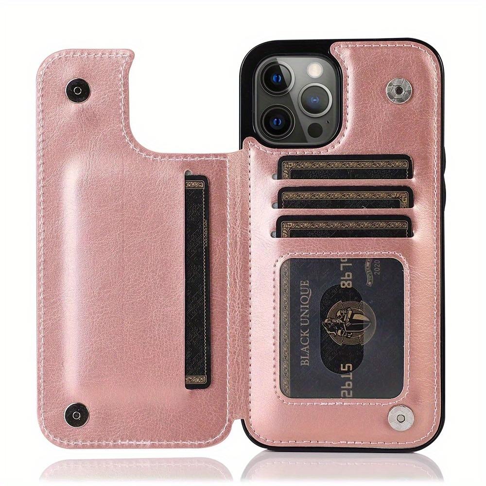 Кожаный чехол-кошелек для IPhone 14/13/12/11/Pro Max/Mini/XR/X/XS Max/8/7/6S/6 Plus/SE2/SE3/2022/2020 - держатель для карт и откидная задняя крышка