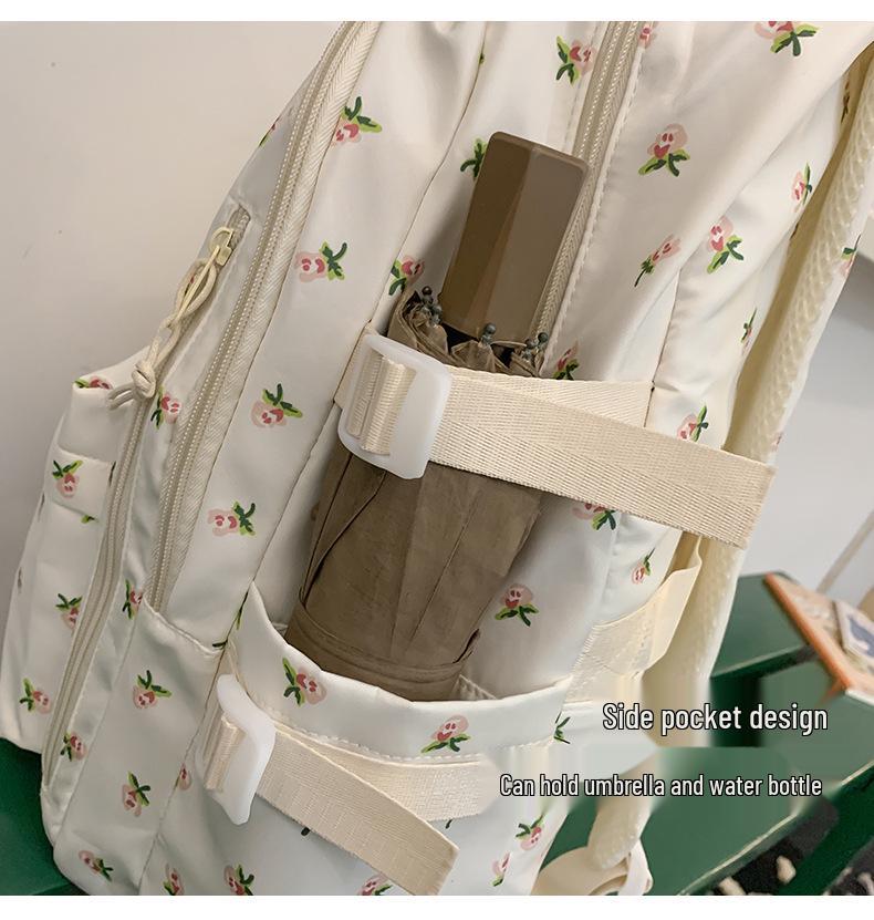 Цветочный Милый Рюкзак для Женщин: Большая вместимость, идеально для школы - Подходит для учащихся средней и начальной школы