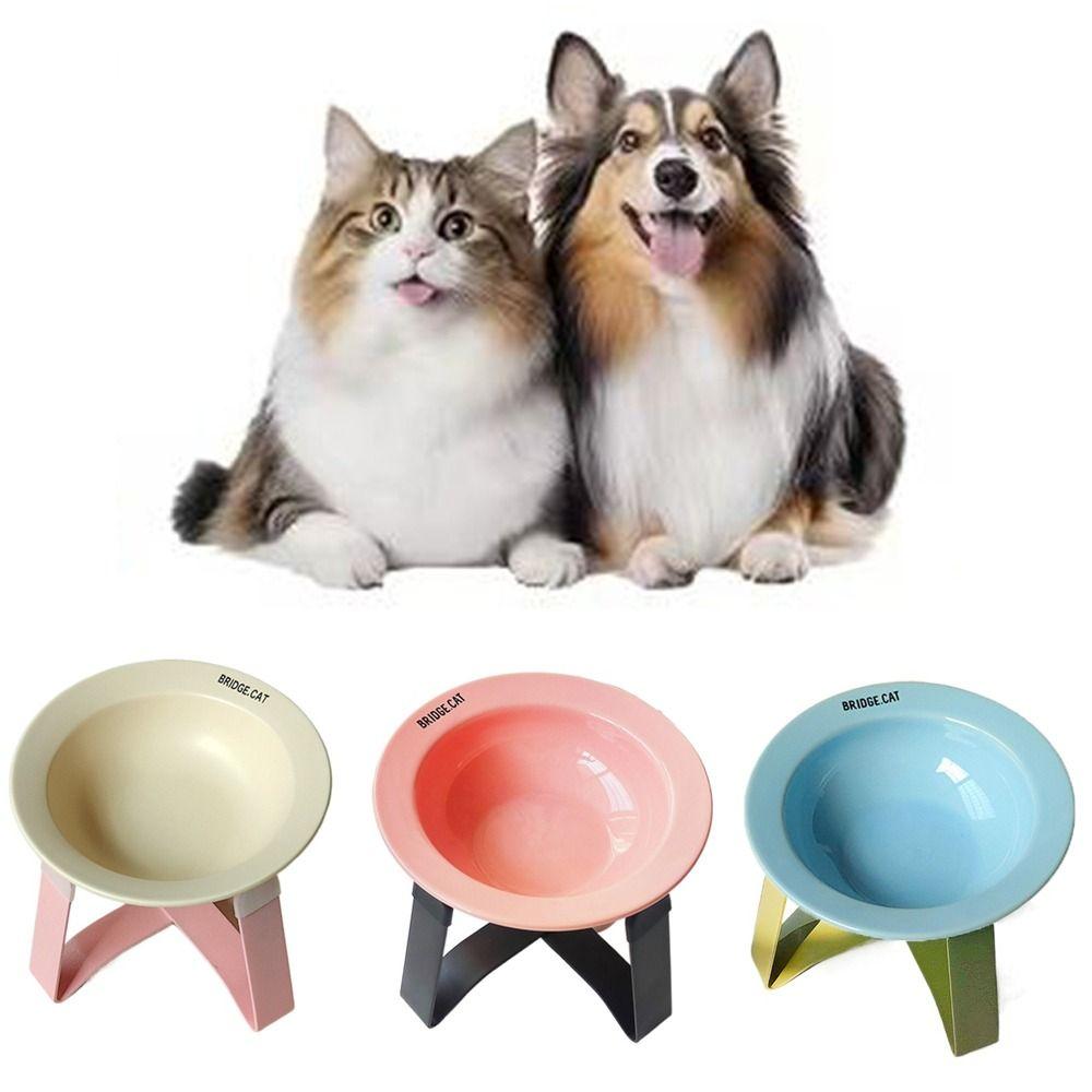 Pet Supplies Ceramic Flying Disc Pet Bowl Korean Style Multicolor UFO Cat Bowl Anti-Tip Round Cat Feeding Bowls For Cat and Dog
