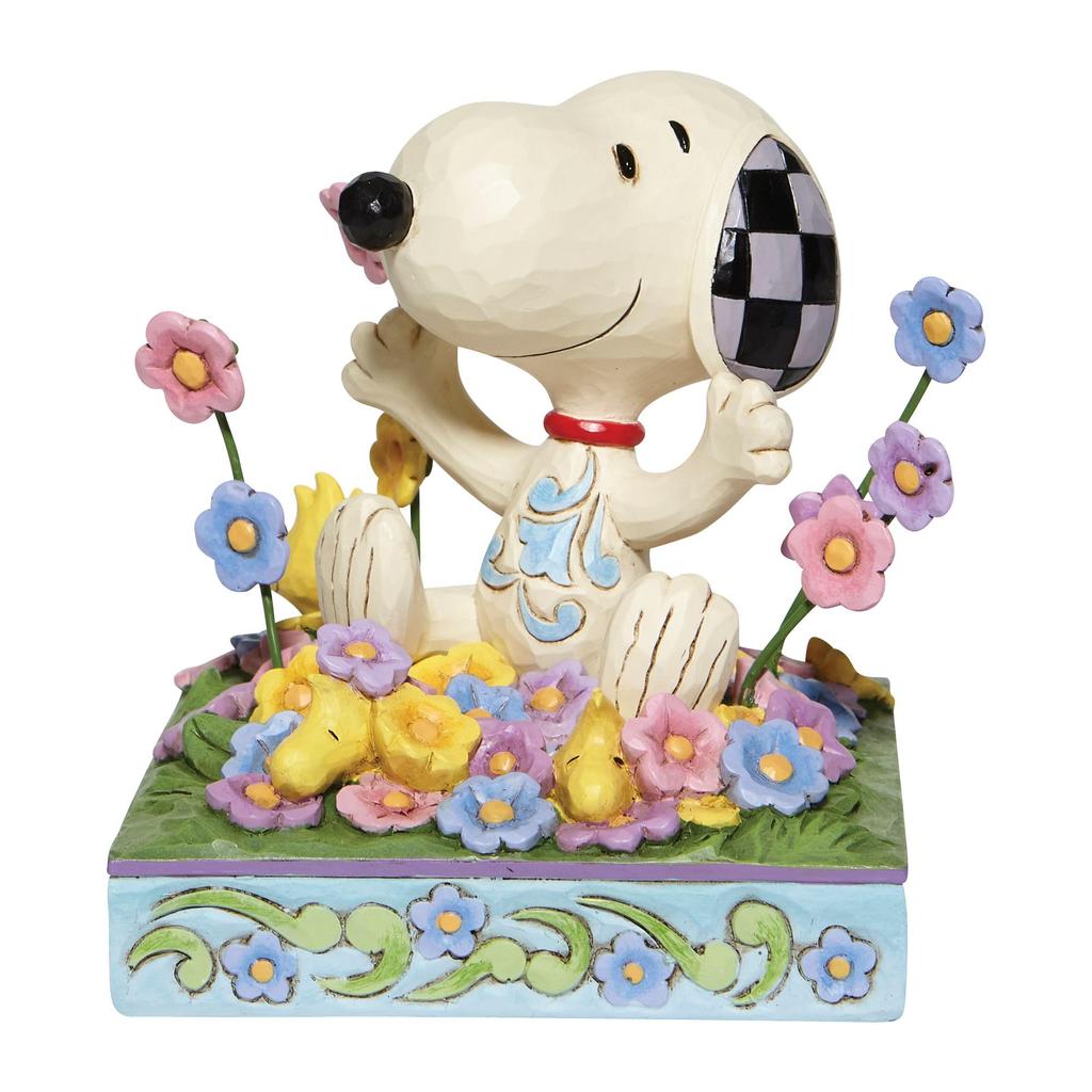 Enesco Джим Шор Снупи и Вудсток в цветах 6007965
