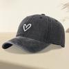 New Outdoor Fashion Sport Baseball Caps For Women Love Heart Embroidery Hat Cap Female Washed Cotton Dad Hat