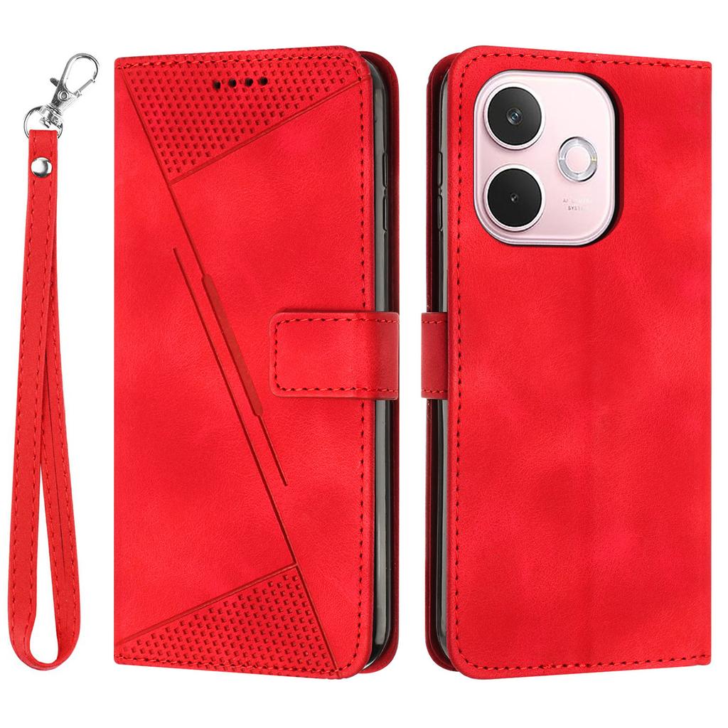 Для Oppo A5 Pro 4G (Глобальный)/5G (Глобальный)/A5 Energy 5G (Китай) Чехол-сумочка с принтом в виде треугольника из кожи для телефона