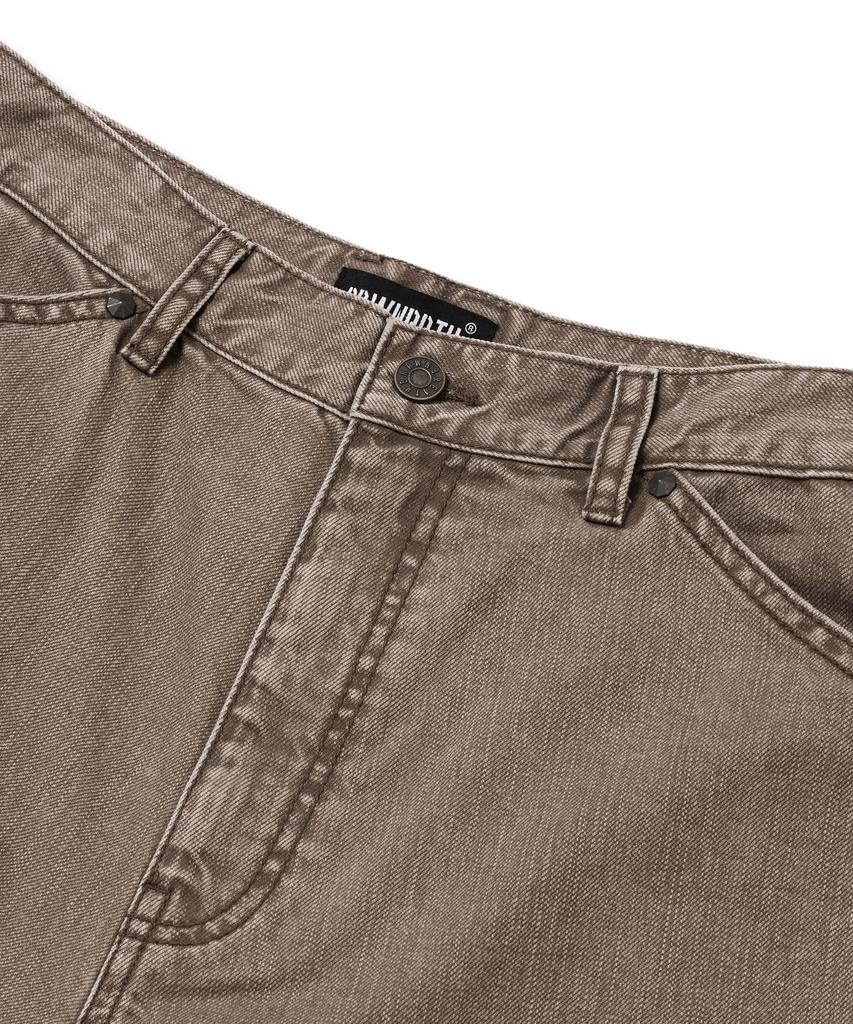 BROWNBREATH Curved Denim Pants - Beige