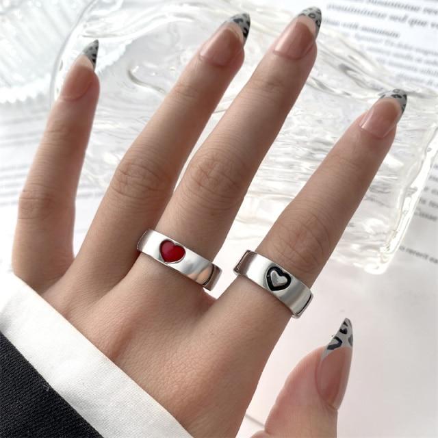 Модные кольца в форме сердца, набор колец для влюбленных пар, мужчин, женщин, девочек, подарок на День святого Валентина для подруги, обручальные кольца