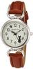 [Arias] Analog Amalfidia Waterproof Leather Strap Cat White Dial WW20022A-158 Women's Brown