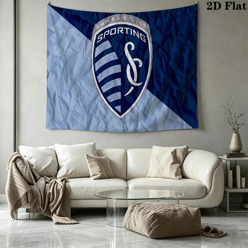 Sporting Kansas City Wall Tapestry Aesthetic Wall Hanging Printed Fabric Blanket Decorative Tapestries for Bedroom Living Room Home Decor