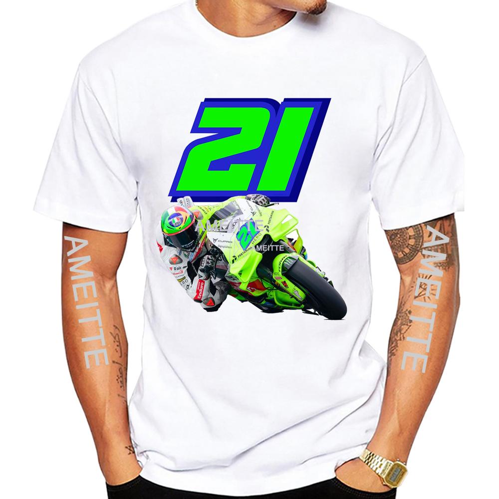 2025 Cool Franco Morbidelli 21 Gp Race Tshirt New Summer Unisex Short Sleeve Boy Sport Casual Tops Motorcycle Rider Tees