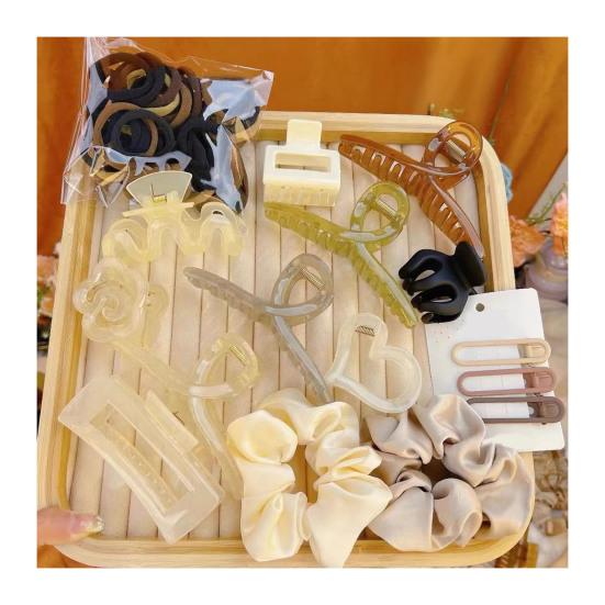 32/40/80Pcs Hair Claw Set Variety Geometric Shape Plastic Hairpin Anti-slip Teeth Back Head Hair Clip Hair Accessories