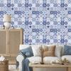 Retro blue and white mosaic wallpaper for living room and bedroom 50x1000