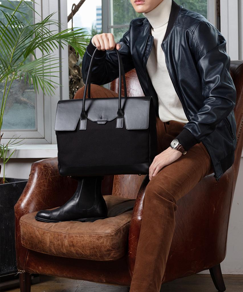 Bedford11Th Polygon Large Flap Tote [Black]