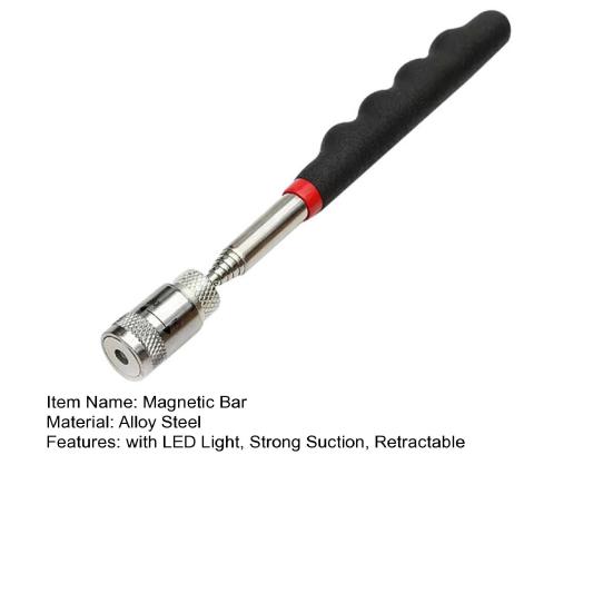 Инструмент для авторемонта со светодиодной подсветкой, выдвижной, сильное всасывание, удобная ручка, стиль ручки, карманный зажим, магнитный стержень, авторемонт