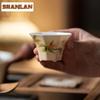 2pc/lot Hand Painted Osmanthus Octagon Teacup Aesthetic Tea Bowl Jug Tea-tasting Meditation Cup Jianzhan Master Cup Teaset 45ml