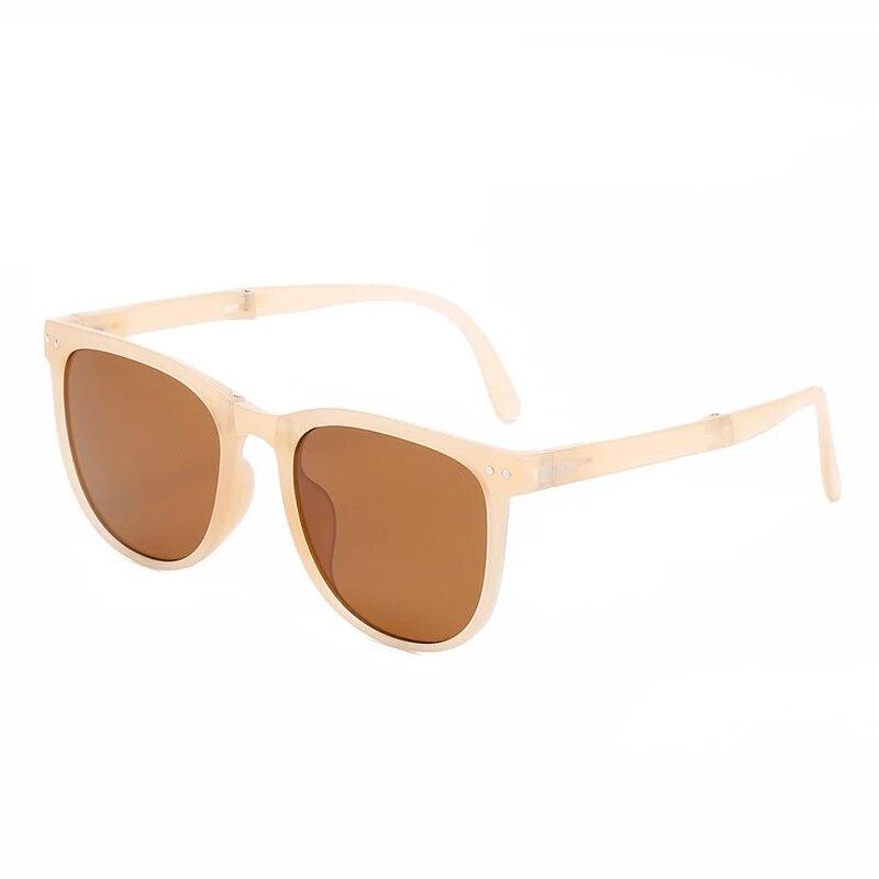 Folding Round Sunglasses Women Designer Vintage Small Sun Glasses Ladies Korean Style Shades Eyewear Be Easy To Carry