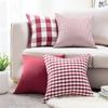 Простая Однотонная Однотонная Полосатая Клетчатая Наволочка Чехол для Подушки Дивана Чехол для Подушки Автомобиля