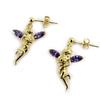 Les Trésors De Lily [L4292] - Gold Plated 'Tinker Bell' Golden Amethyst Earrings - 25x15 Mm