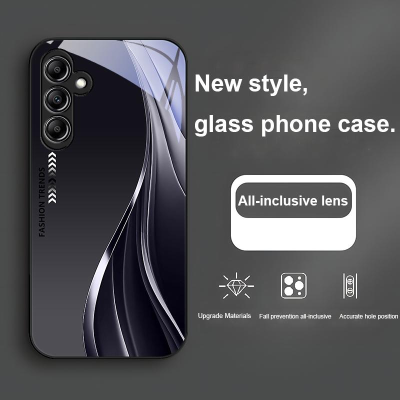 Модные тренды Серебристый для Samsung Galaxy A01 02 03 Core A04 A14 4G A13 54 34 31 20 25 23 22 5G S21 Ultra S20 стеклянный чехол для телефона