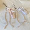 Sophisticated Pearl Beaded Phone Charm with Ballet Shoe Bag Decoration Multipurpose Fashion Ornament for Stylish Ladies