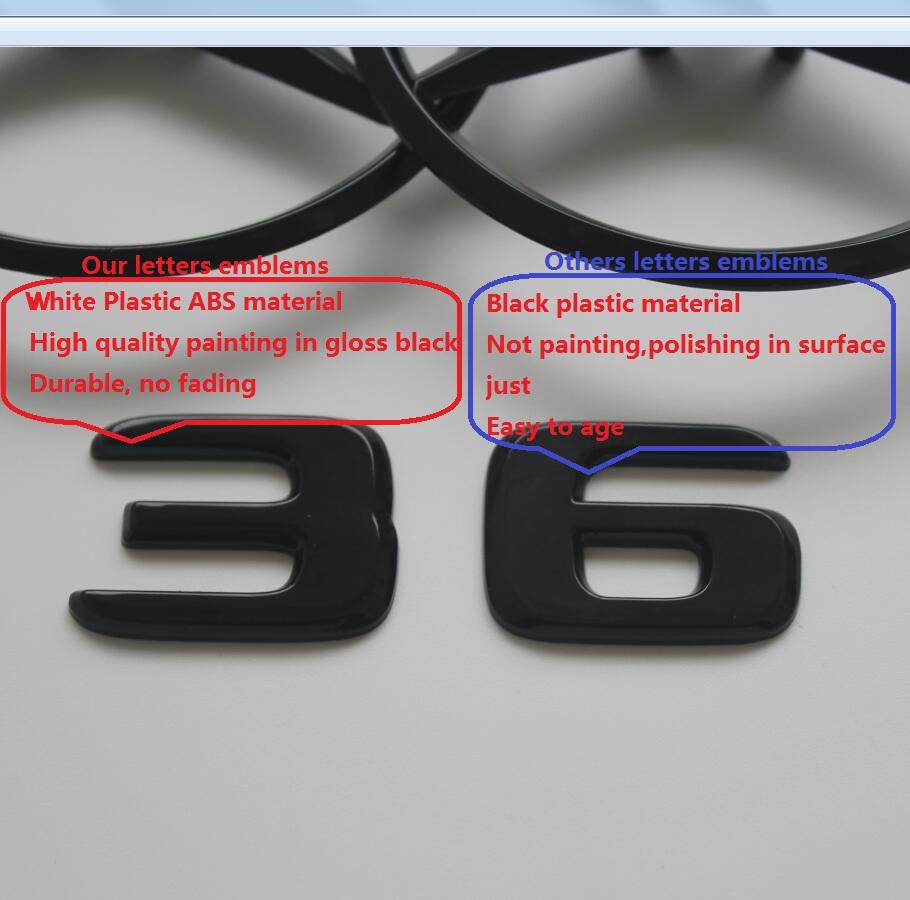 Gloss Black For Mercedes Benz C215 C216 Coupe CL55 CL63 CL65 AMG CL400 CL500 CL600 4MATIC Trunk Rear Star Emblems Badges UD4