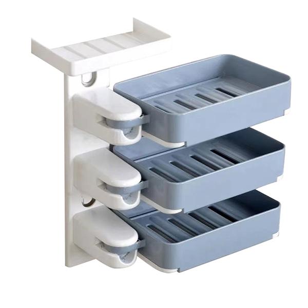 Многофункциональная настенная вращающаяся мыльница без отверстий для ванной комнаты и туалета, мыльница